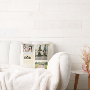 Fotocollage van de zusters. De beste vorm van ther Kussen