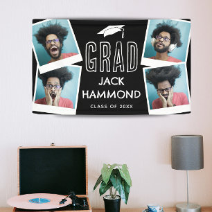 Fotocollage van modern geheugen Afstuderen Spandoek