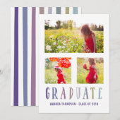 Fotocollage van Ultra Violet palet Afstuderen Aankondiging (Voorkant / Achterkant)