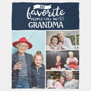 Fotocollage van vier families - Mijn favoriete men Fleece Deken