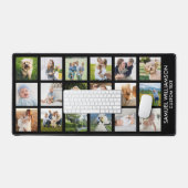 Fotocollage Veel Afbeeldingen Aangepaste tekst Zwa Bureaumat (Keyboard & Muis)