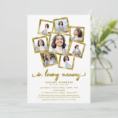 Fotocollage Viering van het Leven Begrafenis Kaart (Staand voorkant)