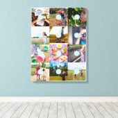 Fotocollage Voeg je eigen 12 foto's toe Canvas Afdruk (Insitu (Houten vloer))