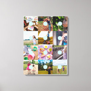 Fotocollage Voeg je eigen 12 foto's toe Canvas Afdruk