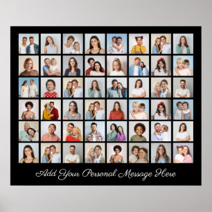 Fotocollage Voeg uw eigen groet toe Poster