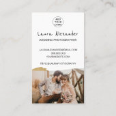 Fotocollage voor goudbruiloft visitekaartje (Achterkant)