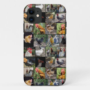 Fotocollage voor kippen en roosters; iPhone 11 hoesje