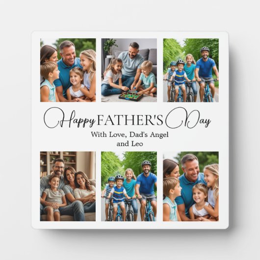Fotocollage voor Vaderdag op maat Fotoplaat (Voorkant)