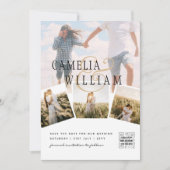 Fotocollage witte afdruk of digitale bruiloft kaart (Voorkant)