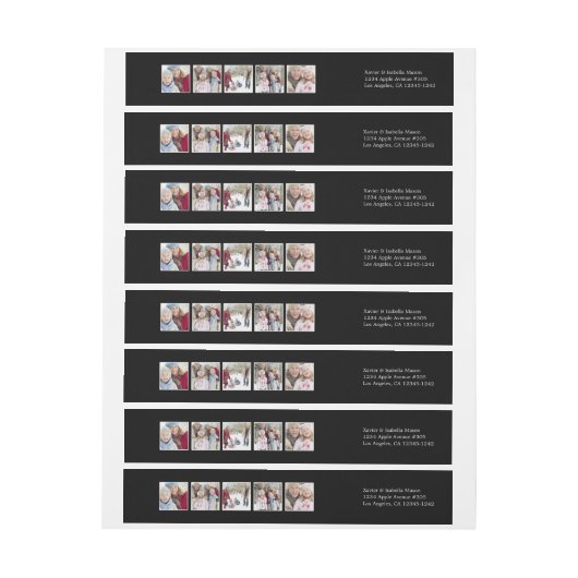 Fotocollage | Wraparound Return Address Label (Vel)