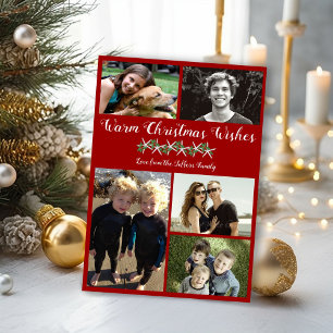 Fotocollage Zeester Kerst Platte Kaarten