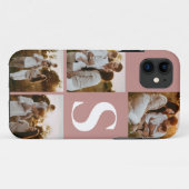 Fotocollage zwart initiaal monogram I telefoonhoes Case-Mate iPhone Case (Achterkant (horizontaal))