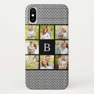 Fotocollage Zwart & Wit Aangepast Monogram iPhone X Hoesje