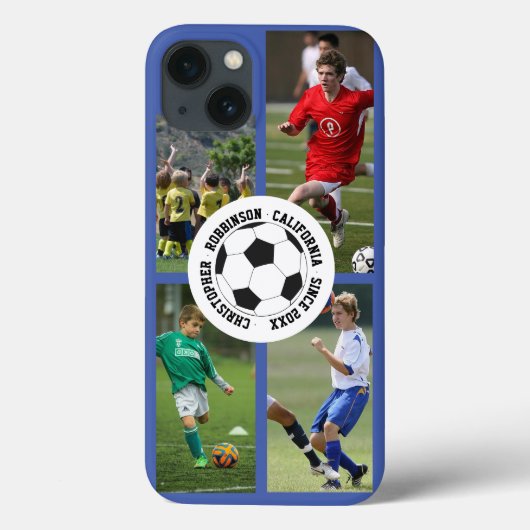 Fotocollagevoetbal Case-Mate iPhone Case (Achterkant)