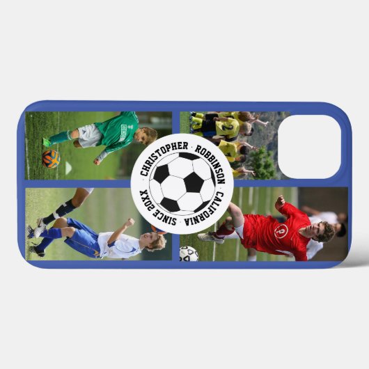 Fotocollagevoetbal Case-Mate iPhone Case (Achterkant (horizontaal))