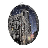 Fotodarts van stad de nacht dartbord (Voorkant Rechts)