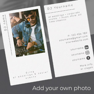 Fotofeest DJ bruiloften Visitekaartje
