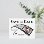 Fotofilm Strip Bewaar de datum aankondiging (Staand voorkant)