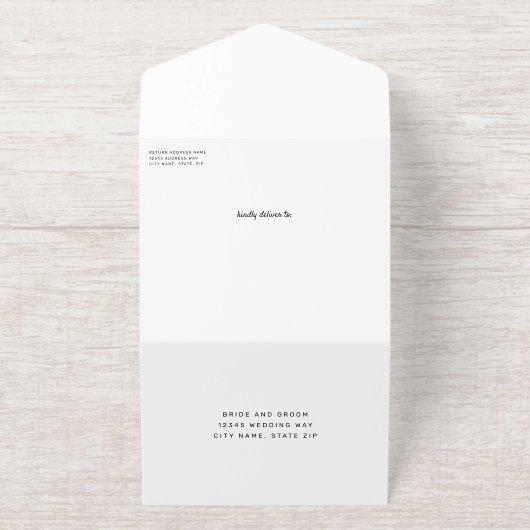 Fotoflap bruiloft Folie All In One Uitnodiging (Buiten)