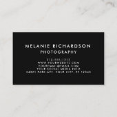 Fotofoto Moderne penseelscript Visitekaartje (Achterkant)