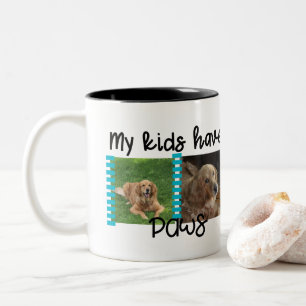 Fotofoto-Mok Pagina's Mijn kinderen hebben poten Tweekleurige Koffiemok
