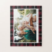 Fotofoto van de moderne Bourgogne, rustige tartan  Legpuzzel (Verticaal)