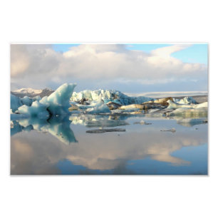 Fotofoto van Jokulsarlon iceberg-meer Foto Afdruk