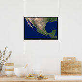 Fotofoto van Mexico-satelliet poster (Keuken)