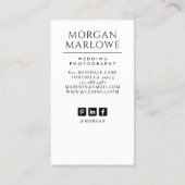 Fotofotograaf Modern Weddenschap Visitekaartje (Achterkant)