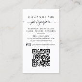 Fotofotografie QR-code Visitekaartje (Achterkant)