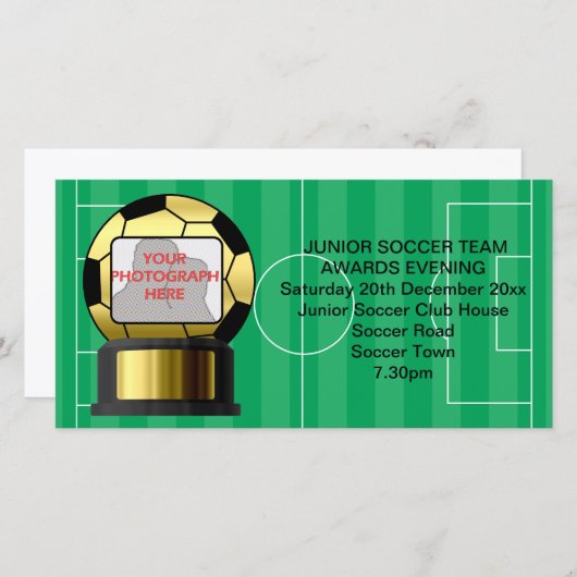 Fotofotokaart voor Golden soccer (Voorkant / Achterkant)