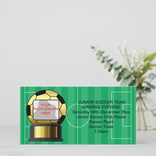 Fotofotokaart voor Golden soccer (Staand voorkant)