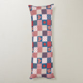 Fotofoto's en Rozen Faux Patchwork Body Pillow Lichaamskussen (Achterkant (Verticaal))