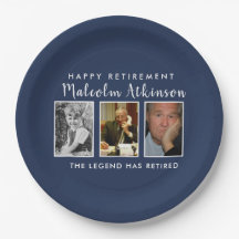 Fotofoto's van aftredingspartijen borden