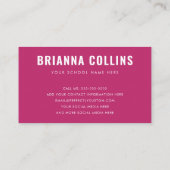 Fotofuchsia van het afstuderen van de student visitekaartje (Achterkant)