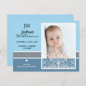 Fotogeboorte  baby aankondiging (Voorkant / Achterkant)