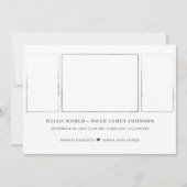 Fotogeboorte Modern 3 Aankondiging (Voorkant)