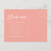 Fotogeboorte van het waterverf script aankondigingskaart (Achterkant)