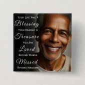 Fotogedenkteken toevoegen vierkante button 5,1 cm (Voorkant)