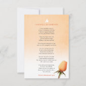 Fotogedicht voor oranje roos (Achterkant)