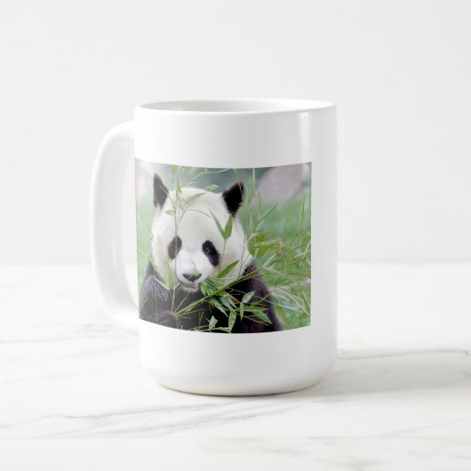 Fotogigant panda. Panda-wedstrijd. Koffiemok (Voorkant links)
