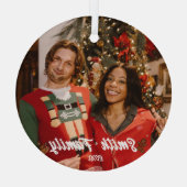 Fotoglas Ornament - Creëer uw eigen ontwerp (Achterkant)