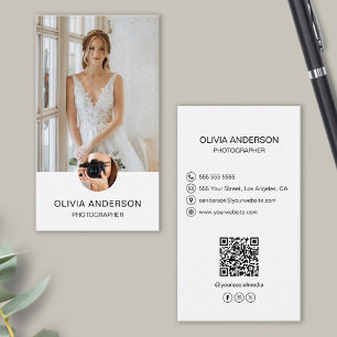 Fotograaf 2 Foto's Aangepaste pictogrammen QR Code Visitekaartje