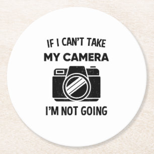 Fotograaf als ik mijn camera niet kan nemen. ronde kartonnen onderzetter