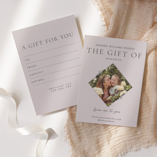 Fotograaf Cadeau Kaart Certificaten