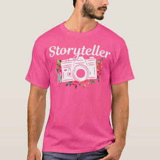 Fotograaf Cadeau Verteller Bloemen Camera Foto T-shirt