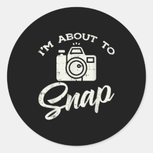 Fotograaf Camera Ik Ga Een Grappige Foto Maken M Ronde Sticker