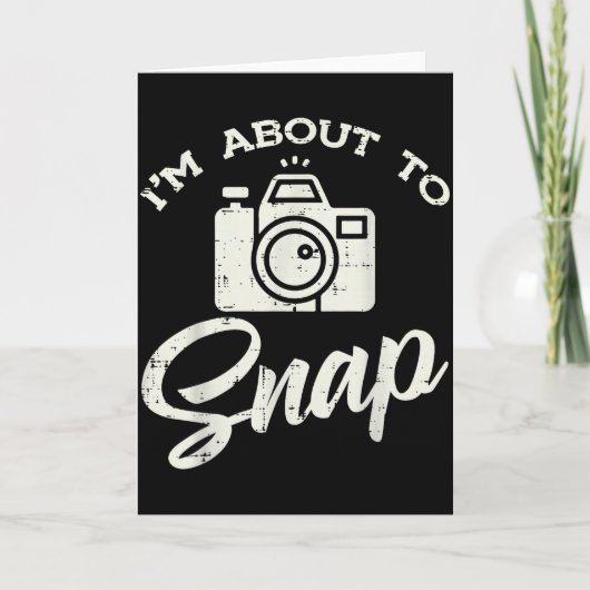 Fotograaf Camera Ik Sta Op Het Punt Om Een Grappig Kaart (Voorkant)