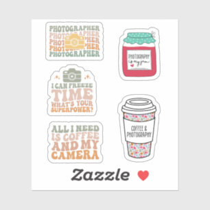 Fotograaf Camera Sticker Pack, Leuke fotografie