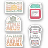 Fotograaf Camera Sticker Pack, Leuke fotografie (Voorkant)